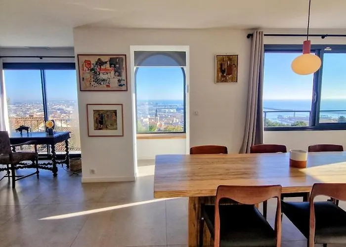 Вилла Des Reves, Superbe Vue Et Port, Proche Centre, Piscine, Climatisation